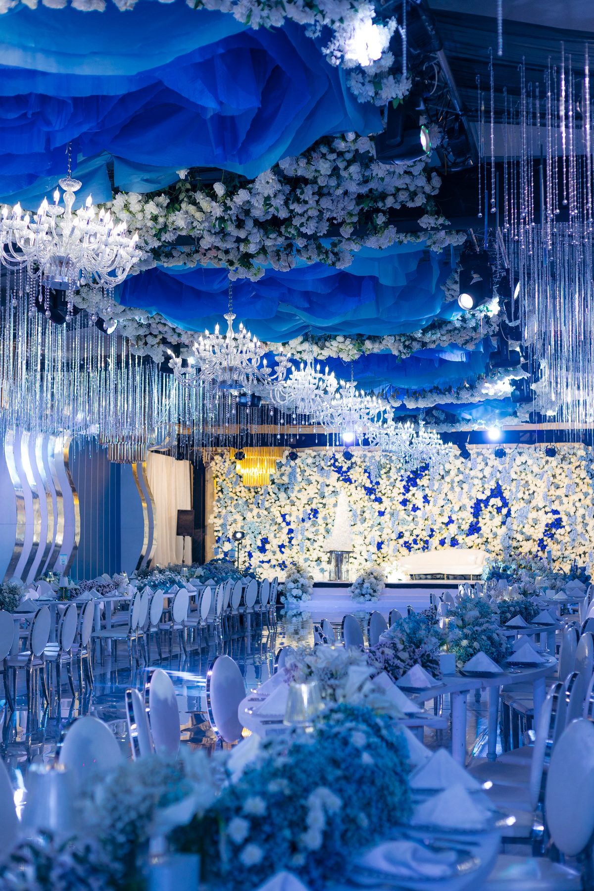 Hamis & Sabrina wedding at Johari Rotana — reception detail — by Kevins Events