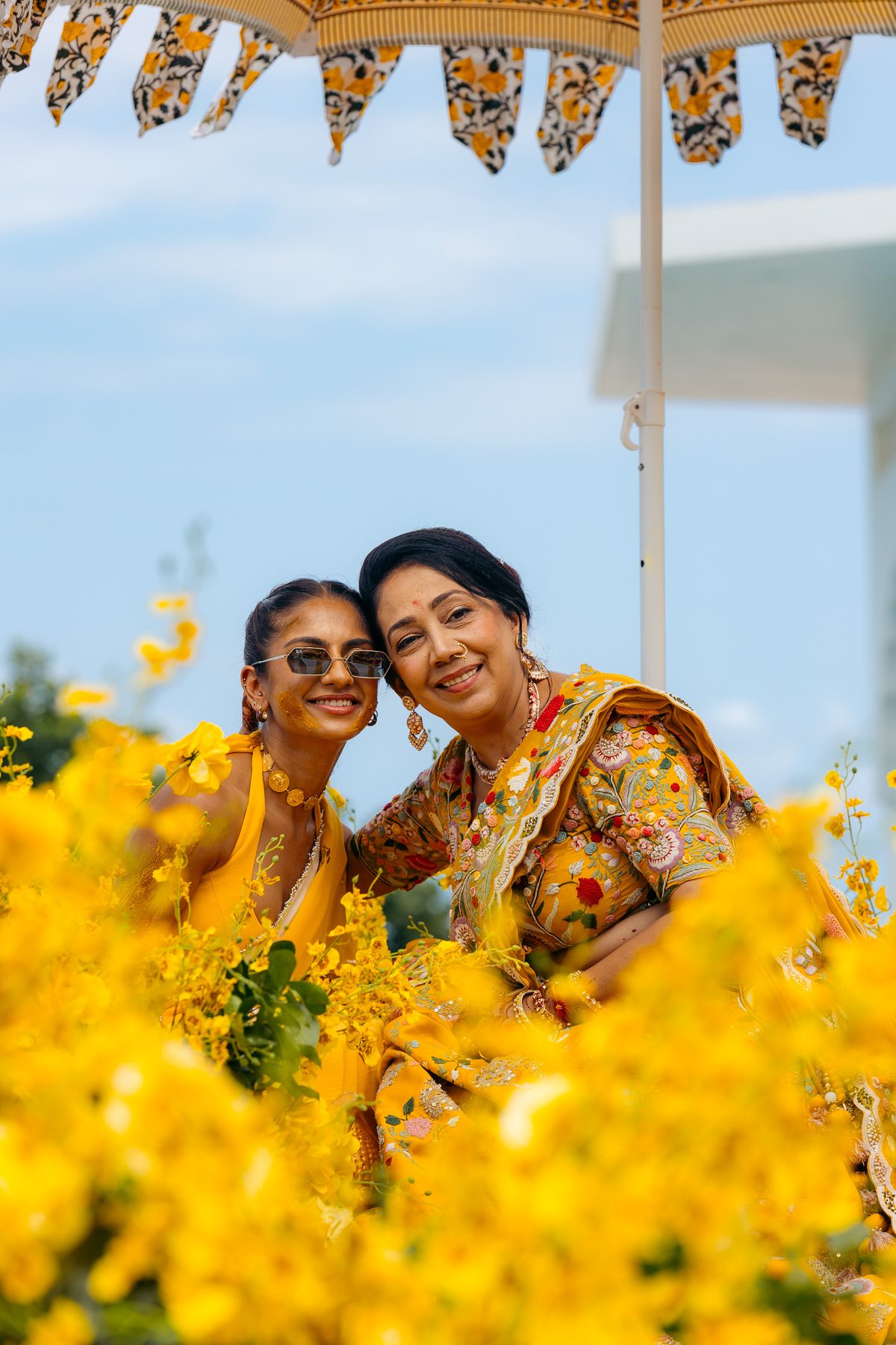Sonia & Miraj wedding in Zanzibar — haldi bride mother — by Kevins Events