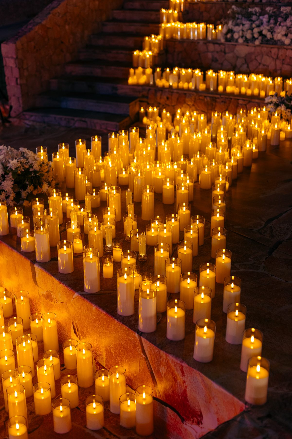 Sonia & Miraj wedding in Zanzibar — candle detail — by Kevins Events