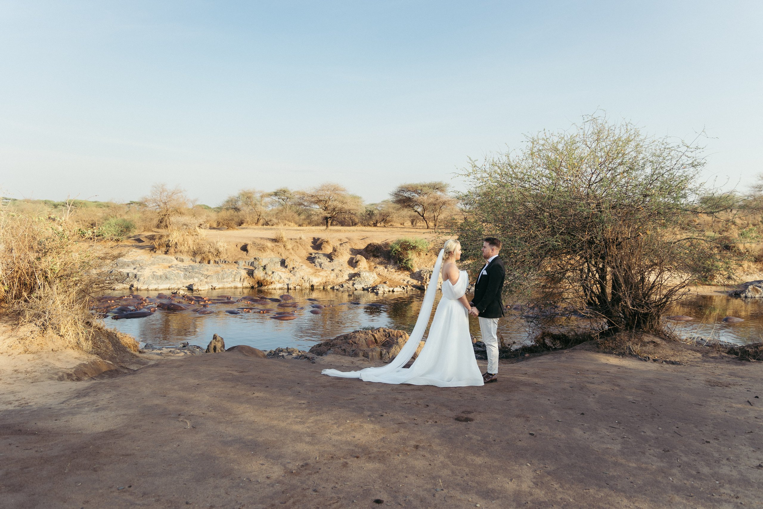 Luxury safari wedding couple in the Serengeti by Kevins Events