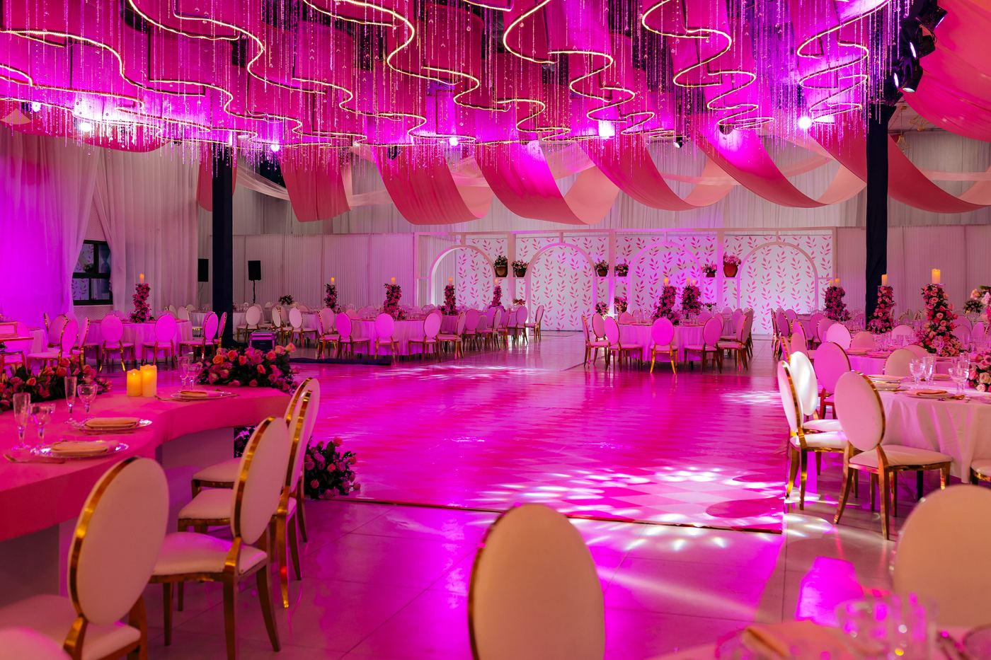 Pink and gold wedding Tanzania